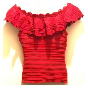 Alice + Olivia red top